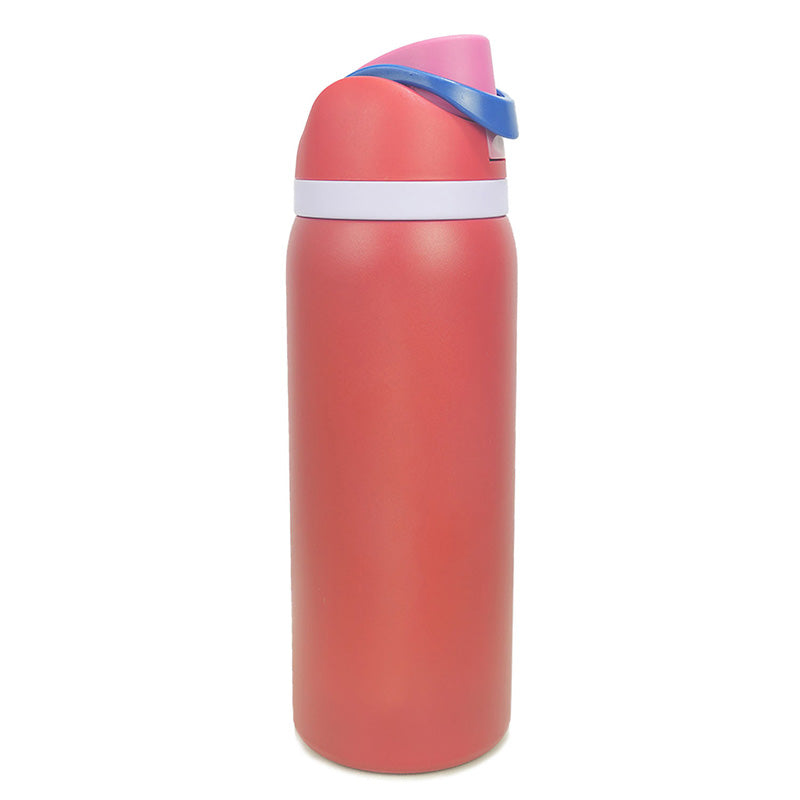 19/24/32oz Straw Insulated Water Bottle Double-Layer 304 Stainless Steel Vacuum Thermal Mug - INEUMALL