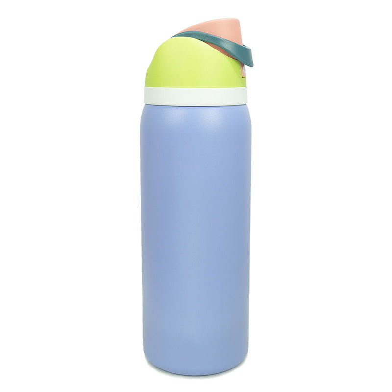 19/24/32oz Straw Insulated Water Bottle Double-Layer 304 Stainless Steel Vacuum Thermal Mug - INEUMALL