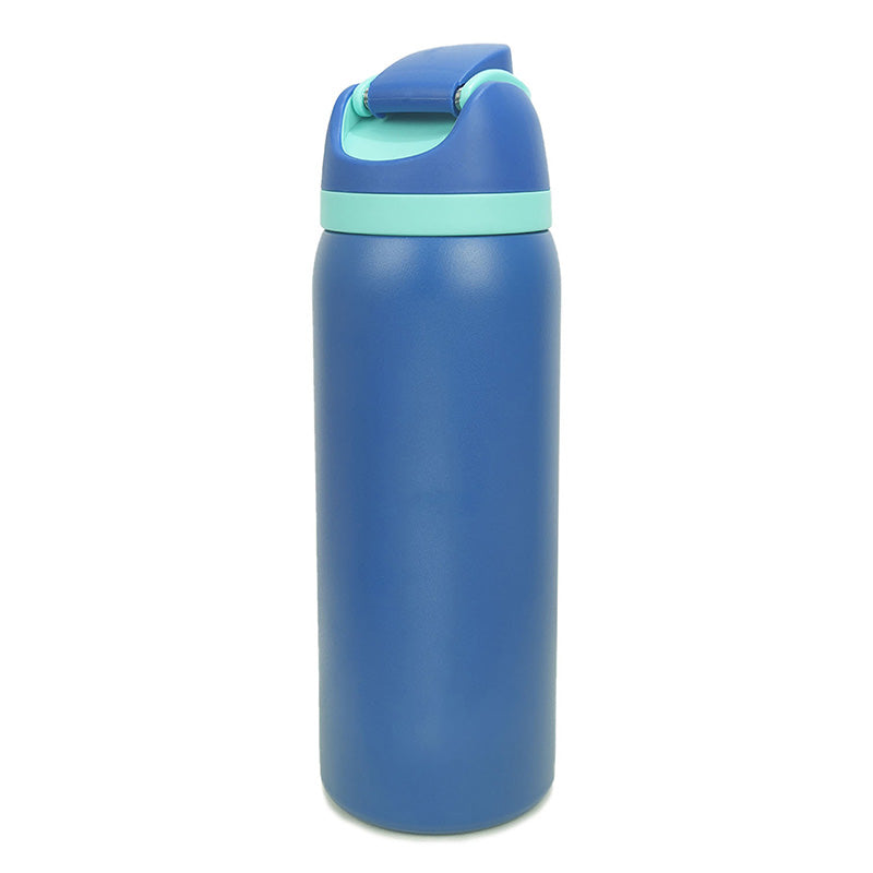 19/24/32oz Straw Insulated Water Bottle Double-Layer 304 Stainless Steel Vacuum Thermal Mug - INEUMALL