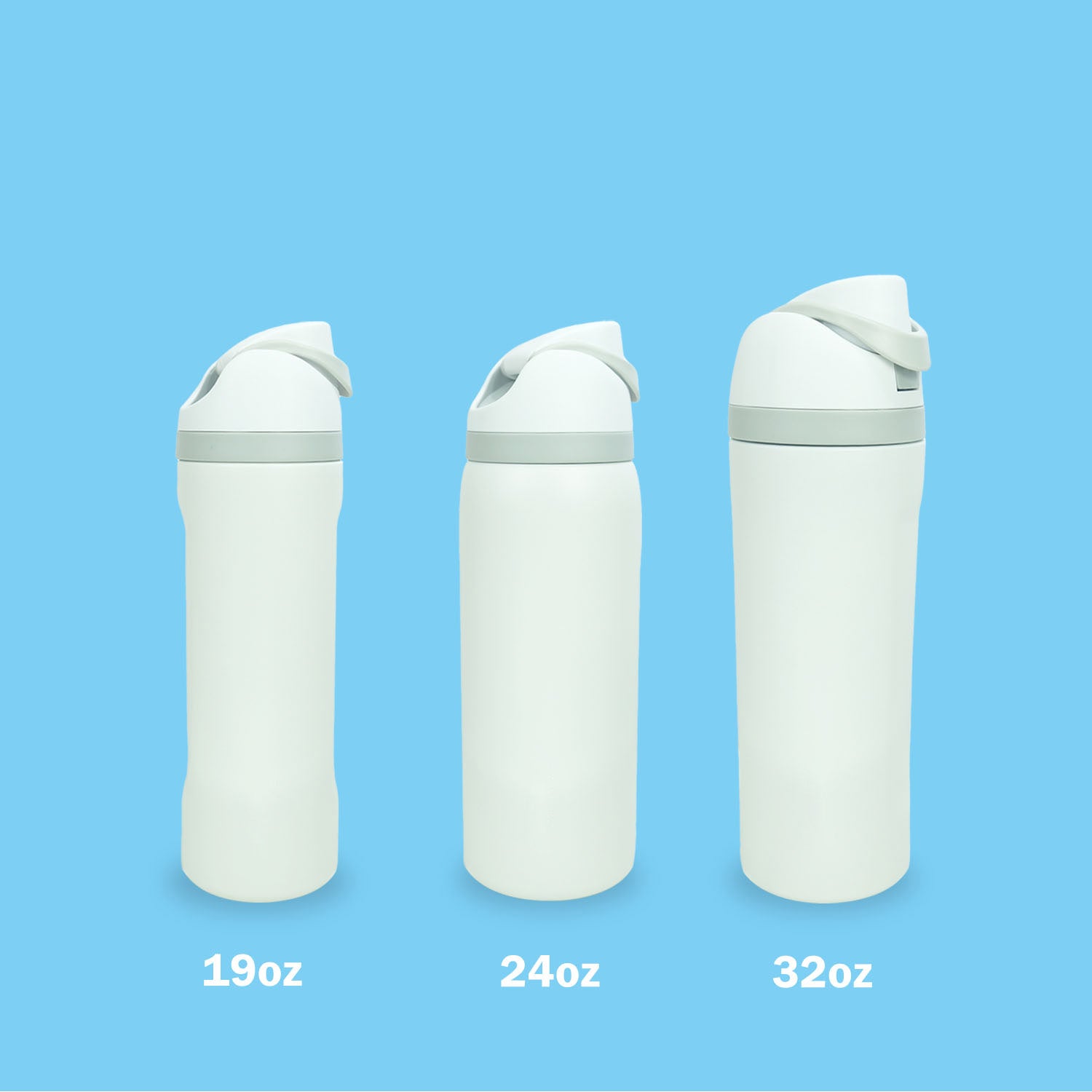 19/24/32oz Straw Insulated Water Bottle Double-Layer 304 Stainless Steel Vacuum Thermal Mug - INEUMALL