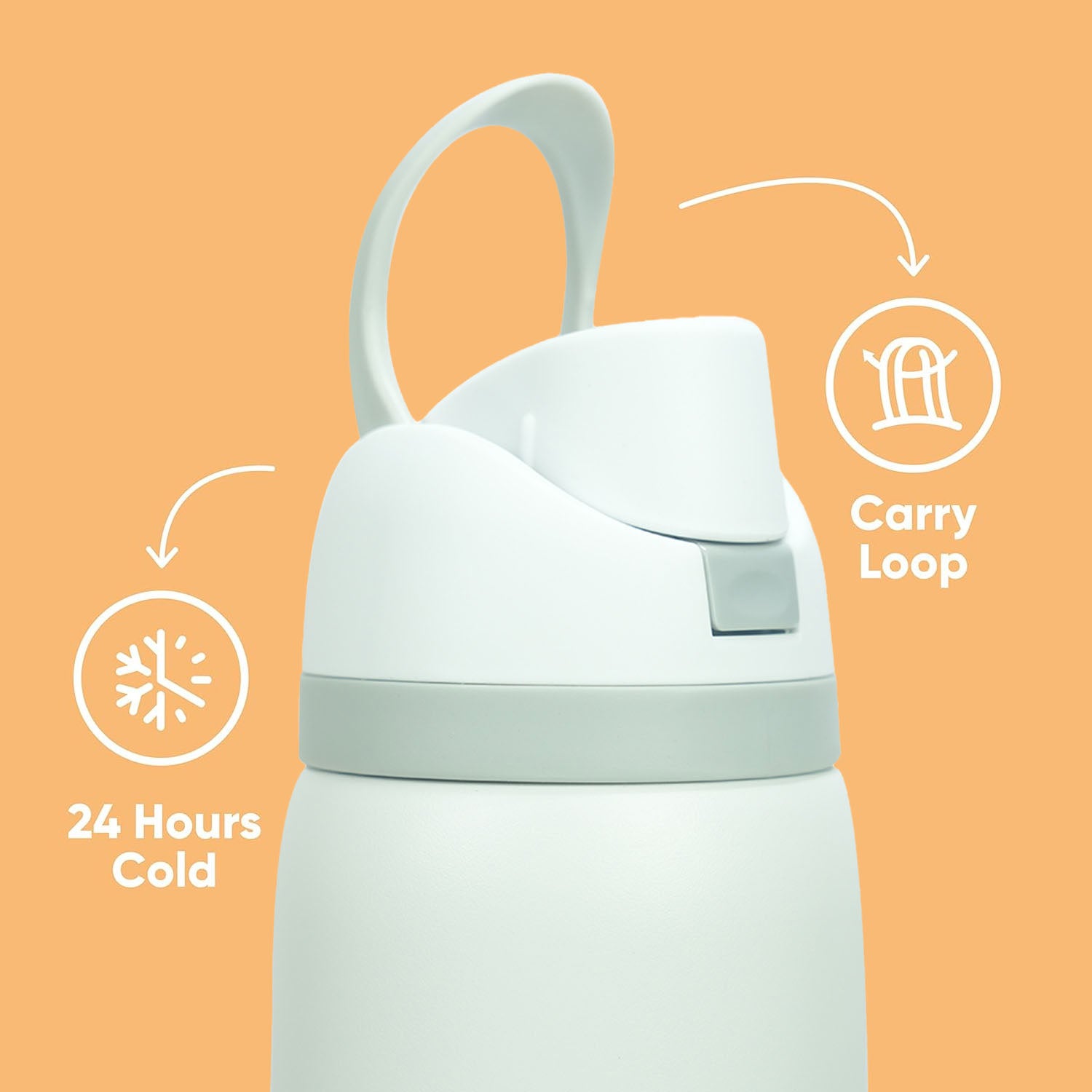19/24/32oz Straw Insulated Water Bottle Double-Layer 304 Stainless Steel Vacuum Thermal Mug - INEUMALL