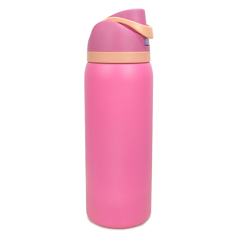 19/24/32oz Straw Insulated Water Bottle Double-Layer 304 Stainless Steel Vacuum Thermal Mug - INEUMALL